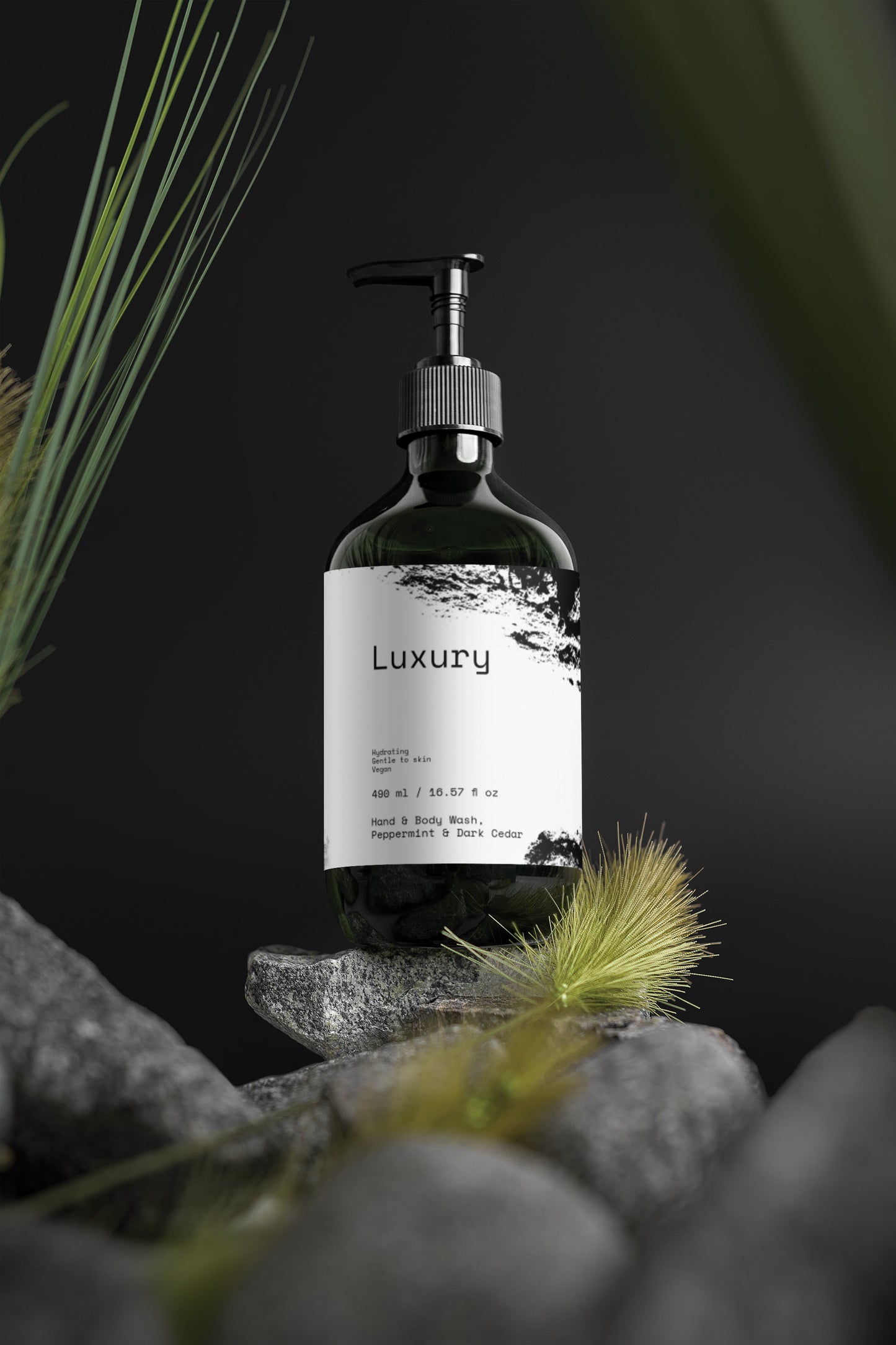 Hand & Body Wash, Peppermint & Dark Cedar