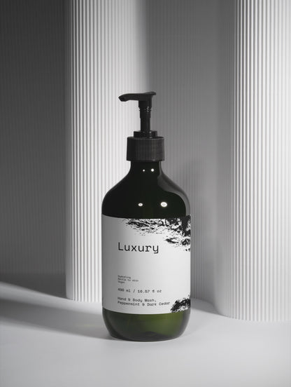 Hand & Body Wash, Peppermint & Dark Cedar